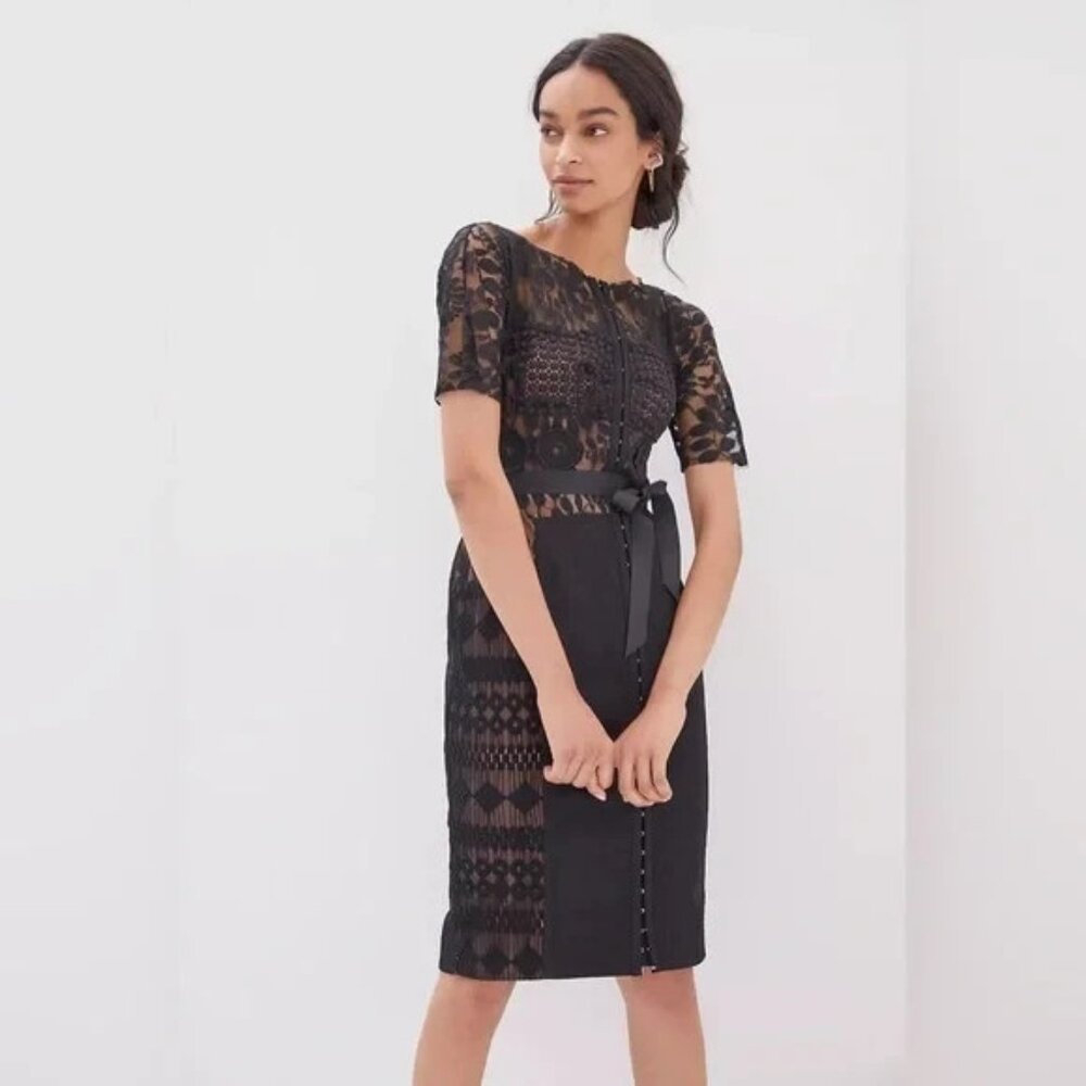 NWT Byron Lars 'Beguile' Carissima Sheath in Navy Blue Sheath Dress 4